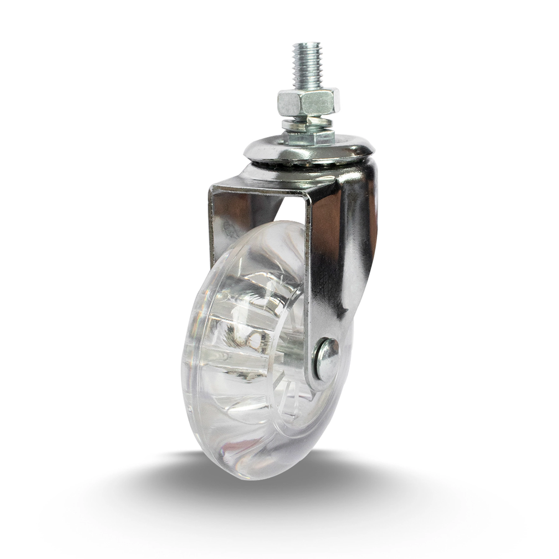 Rodízio  de Silicone sem Freio Cristal 50mm até 40kg Colson