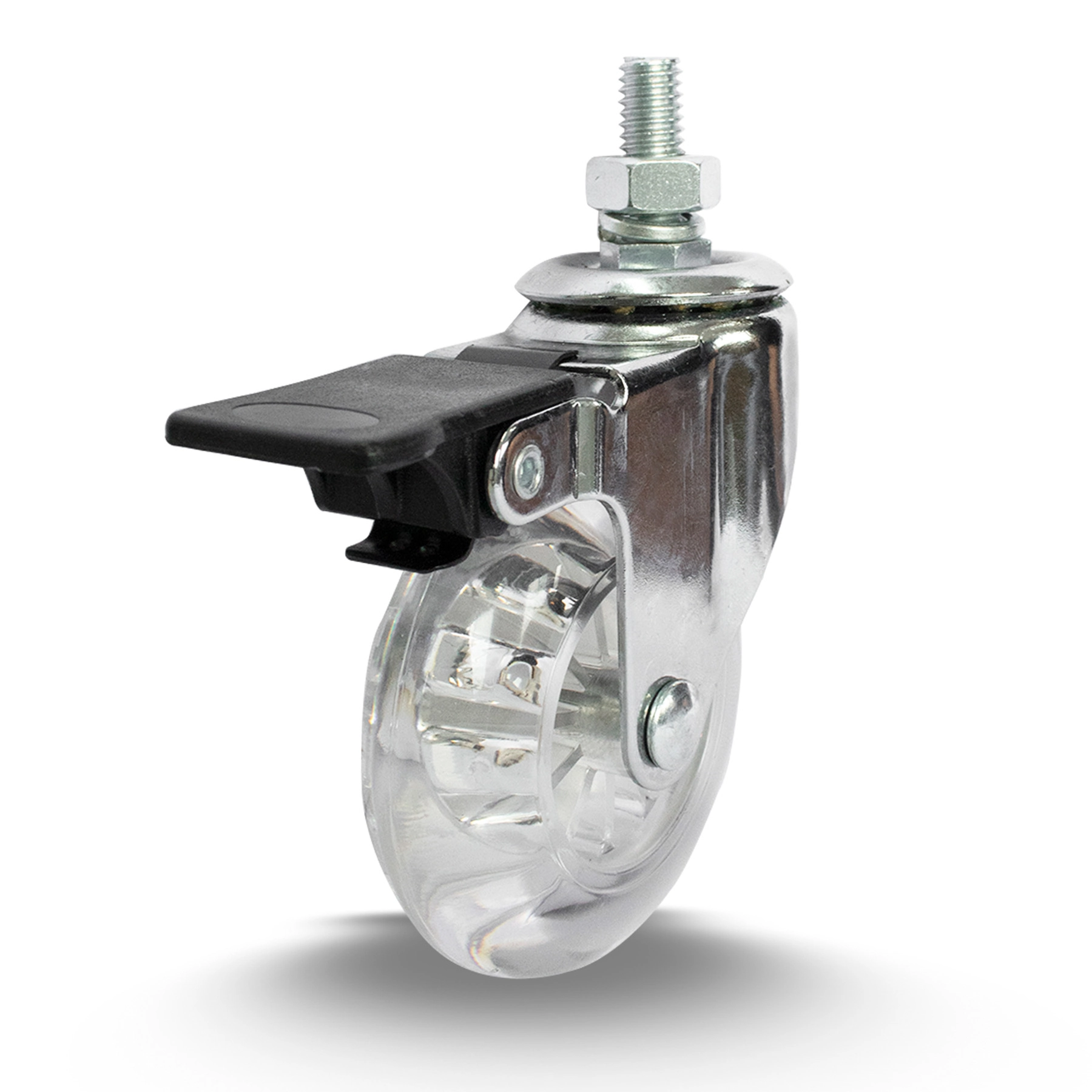 Rodízio  de Silicone com Freio Cristal 75mm até 50kg Colson