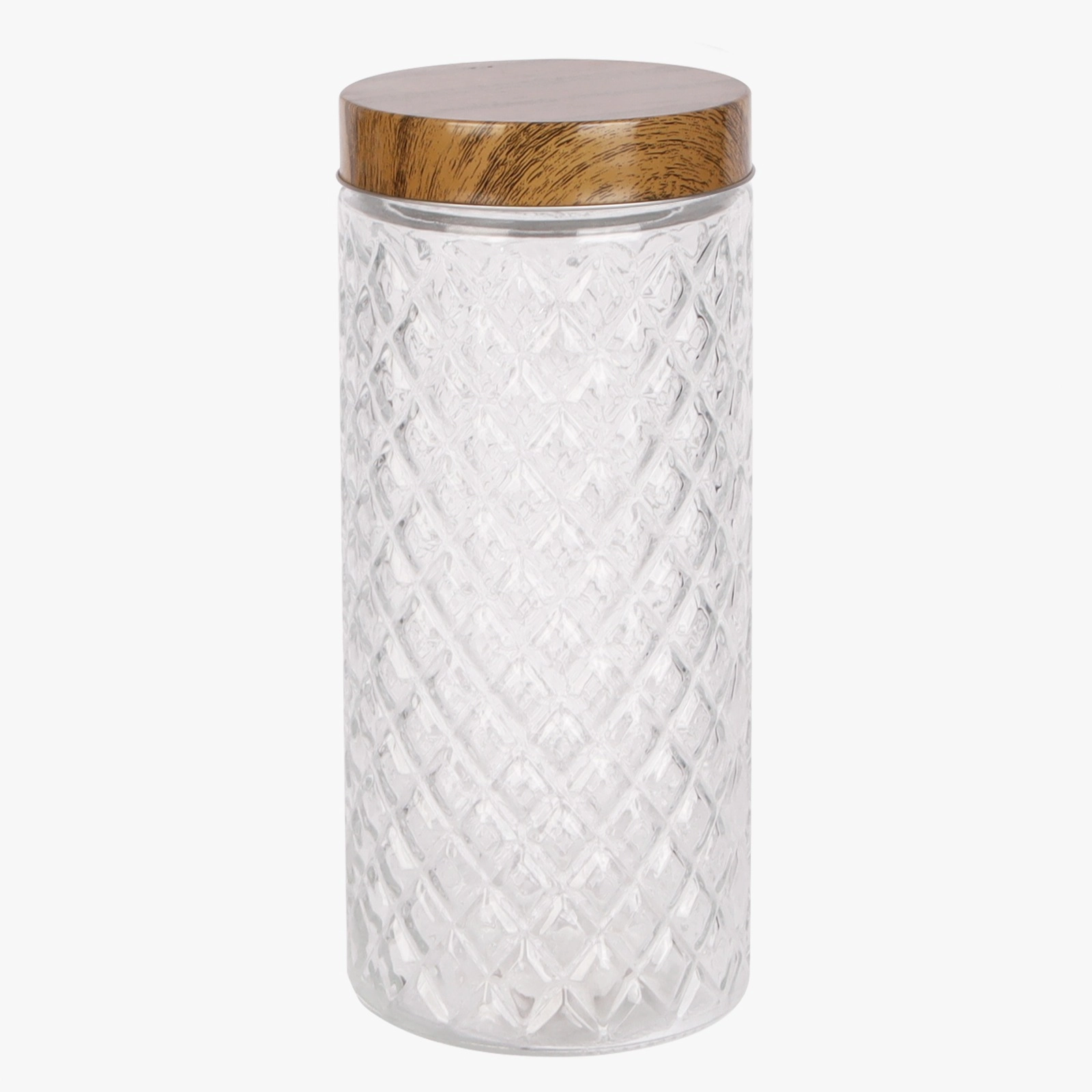 Pote Vidro Tampa Inox Design Madeira 2.2l Eco23092 Sakes
