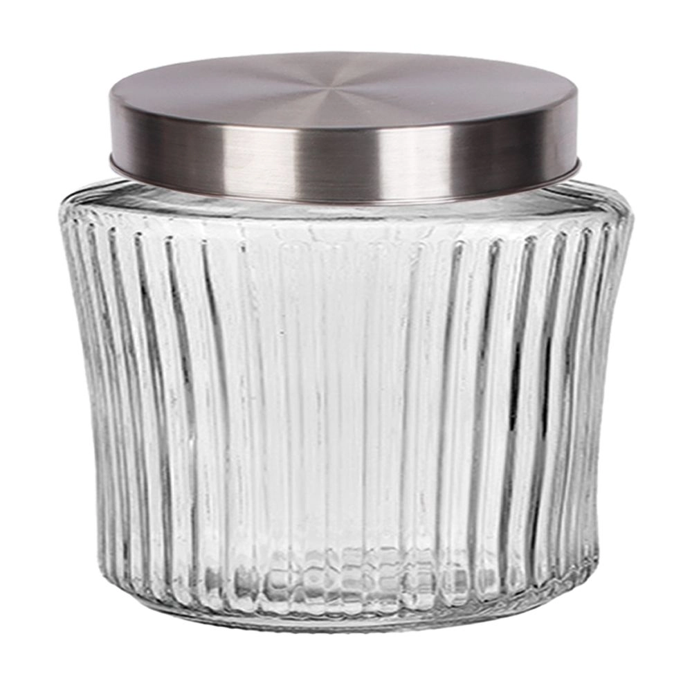 Pote Vidro Silueta Tampa Inox 250ml Eco23094 Sakes