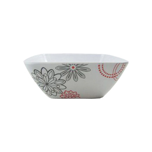 Tigela Quadrada De Melamina Flores 175cm Sakes