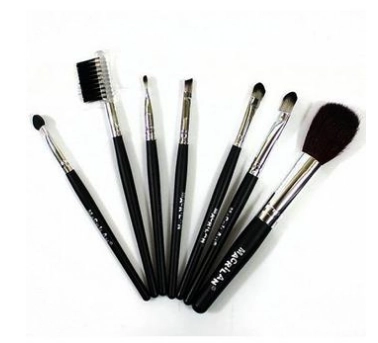 Kit Com 7 Pincéis Para Maquiagem Vermelho Macrilan