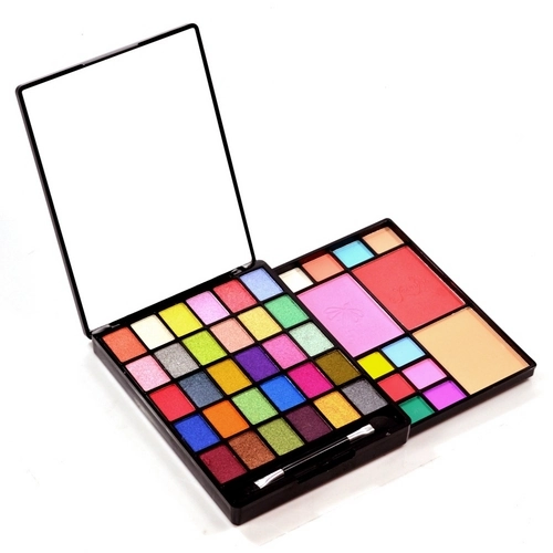 Macrilan Kit Maquiagem Com 33 Sombras 3d 4 Sombras Cremosas 2 Blushes E 1 Pó Facial Cr9212