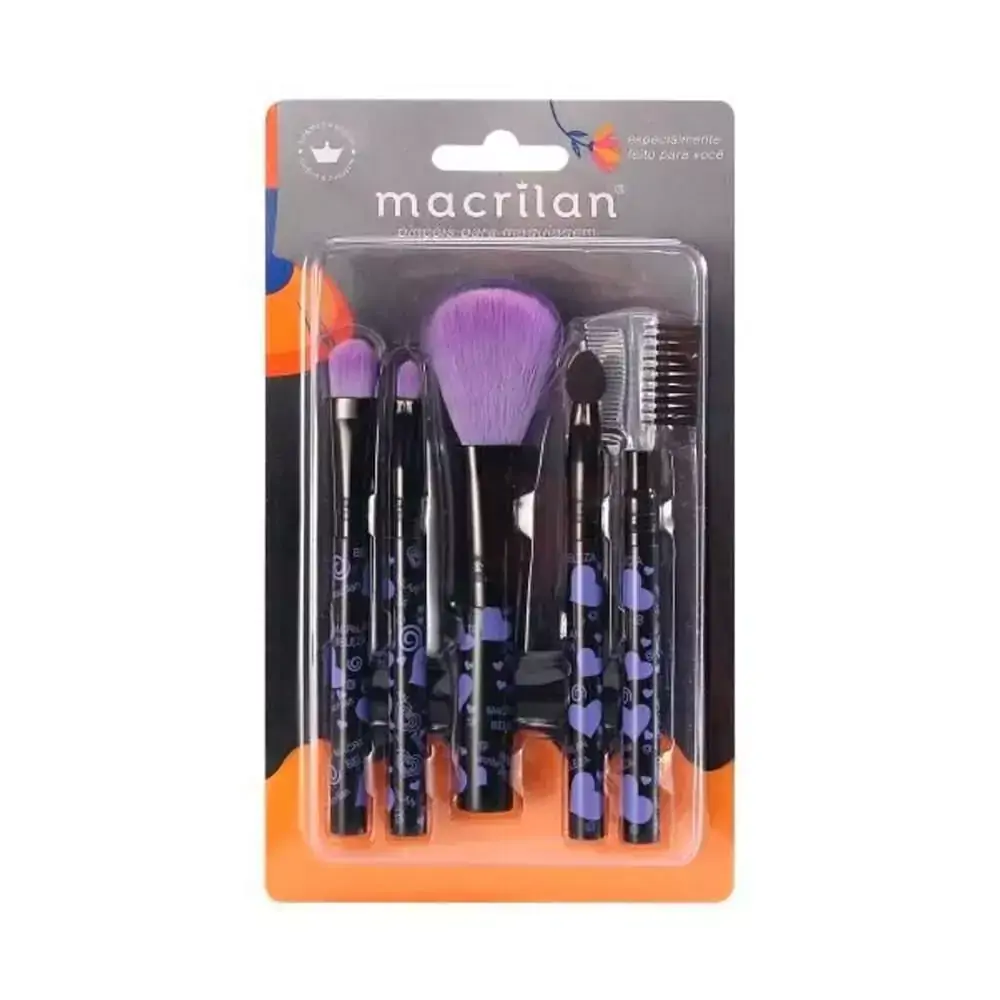 Kit De Pincéis P/Maquiagem C/5 Unidades KP5-35 Macrilan