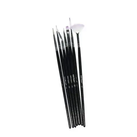 Kit Macrilan Pincel P/desing Nas Unhas C/7un