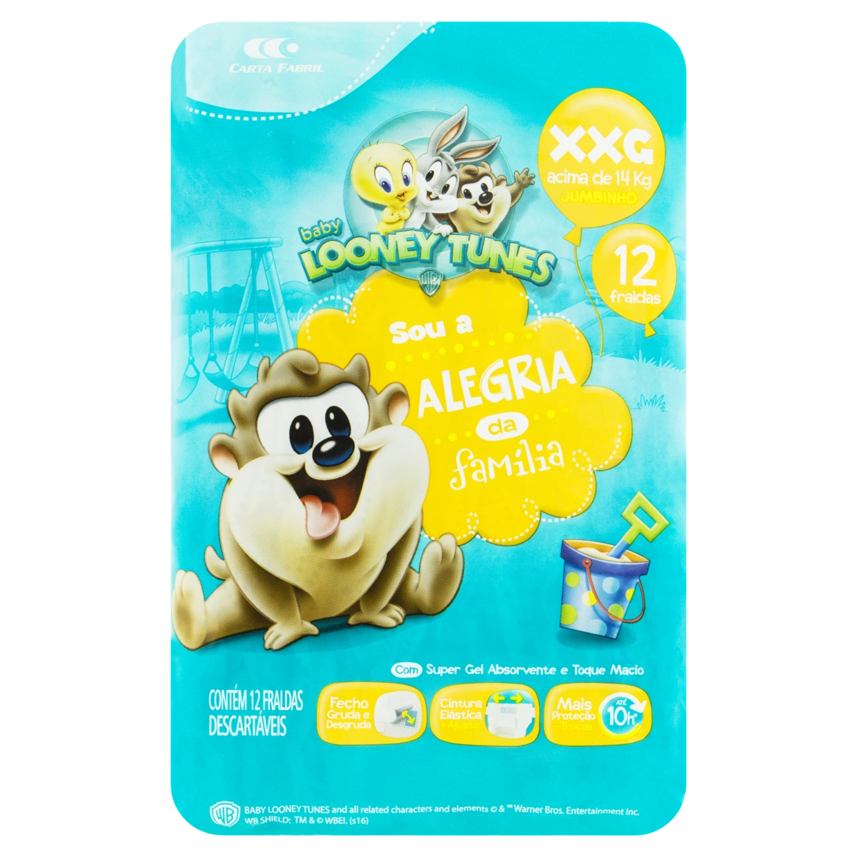 Fralda Desc Looney Tunes Jumbo Xxg C/16 U