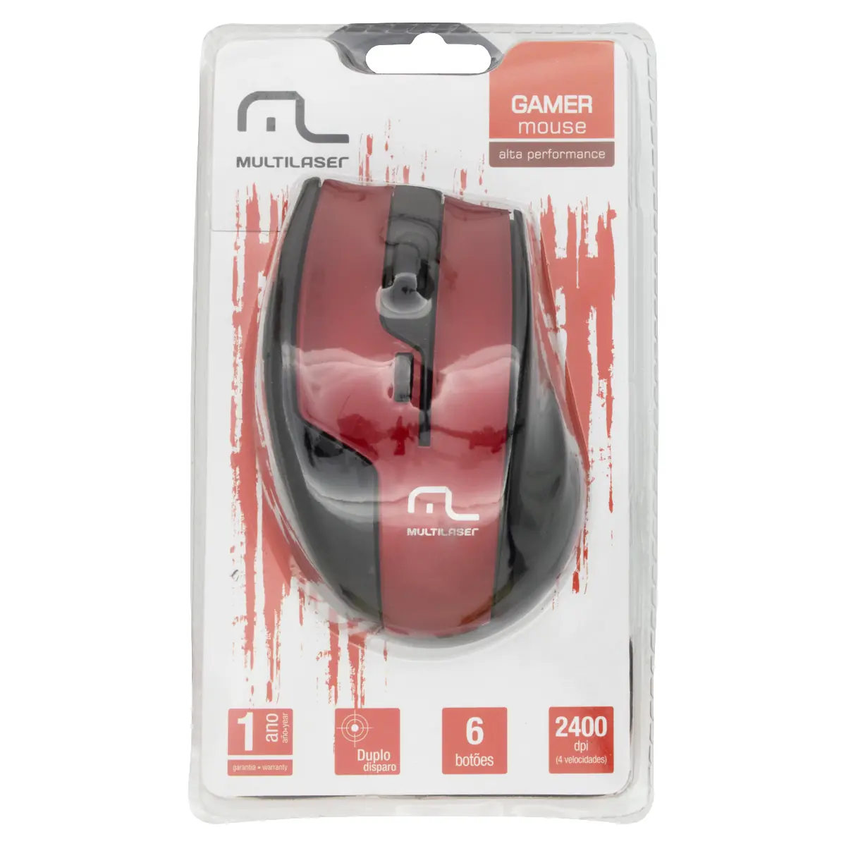 Mouse Gamer Vermelho Mo149 Multilaser