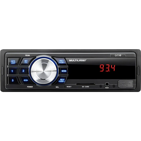 Mp3 Player Automotivo Multilaser One Rádio Fm, Entradas Usb, Sd E Aux