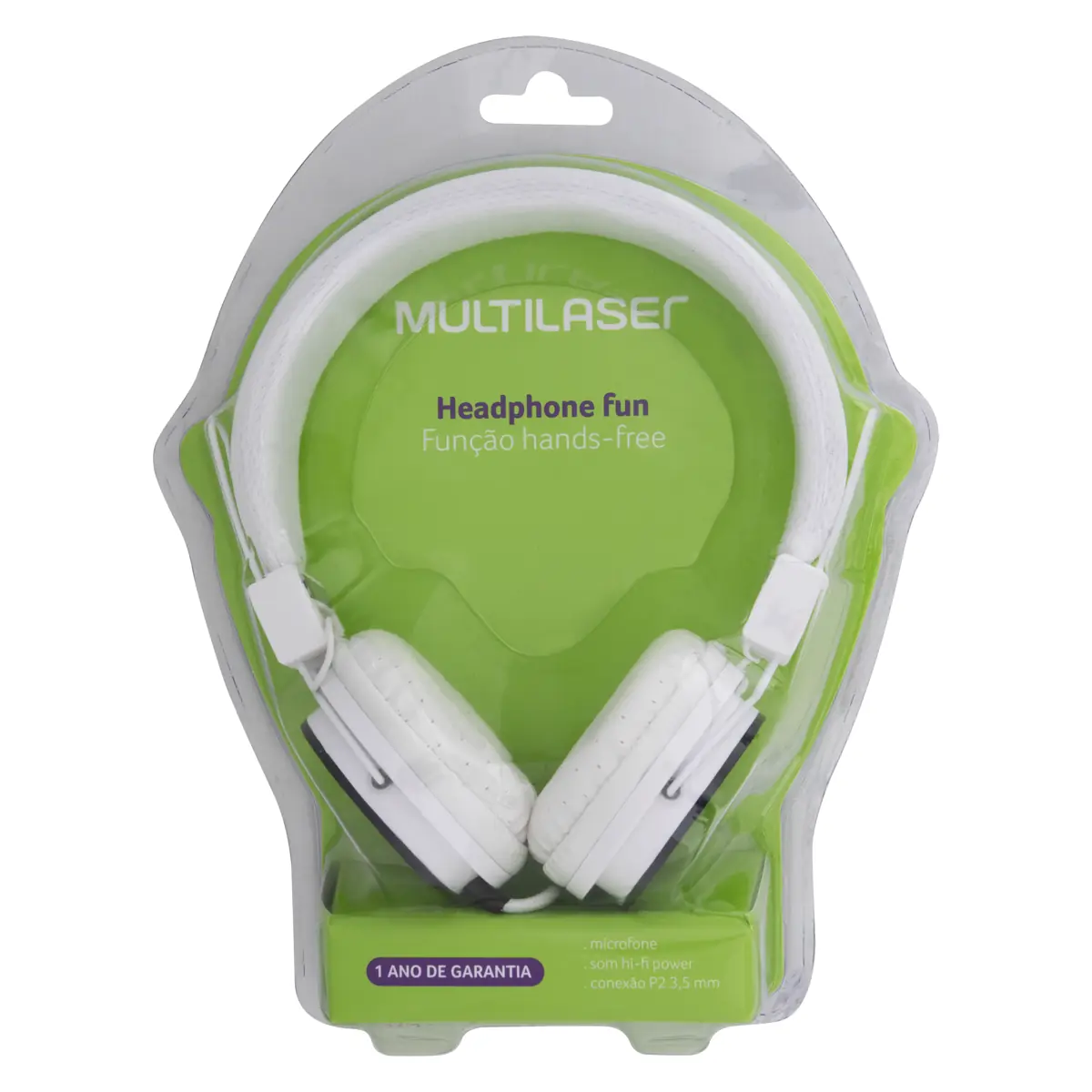 Fone De Ouvido Headphone Fun Branco Multilaser