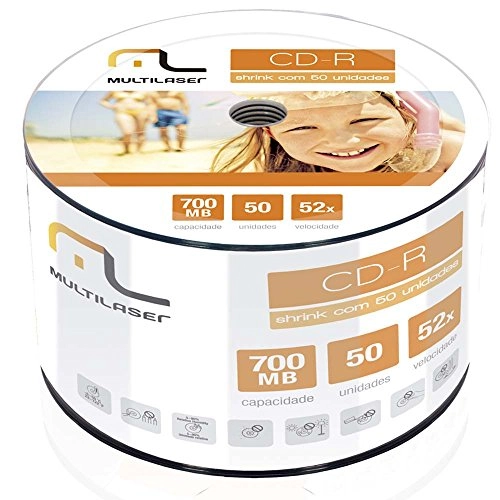 Midia Cd R 52x 80 Minutos Multilaser Cd051