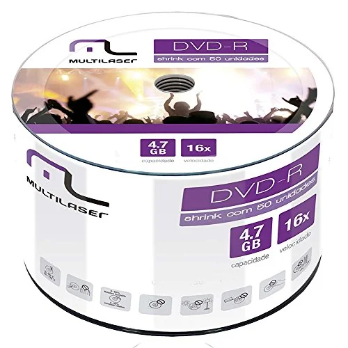 Dvd R Multilaser 16x Com 50 Unidades Dv060