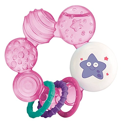 Mordedor Com Aguá Cool Play Rosa 3 Meses Bb093 Multikids