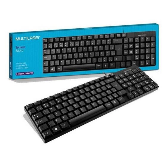 Teclado Padrão Multilaser Usb Preto Tc193
