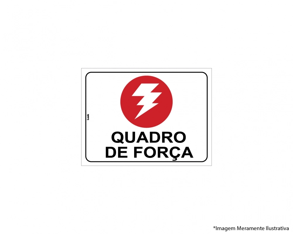 Placa Sinalização Quadro De Força Tamanho 15x20cm