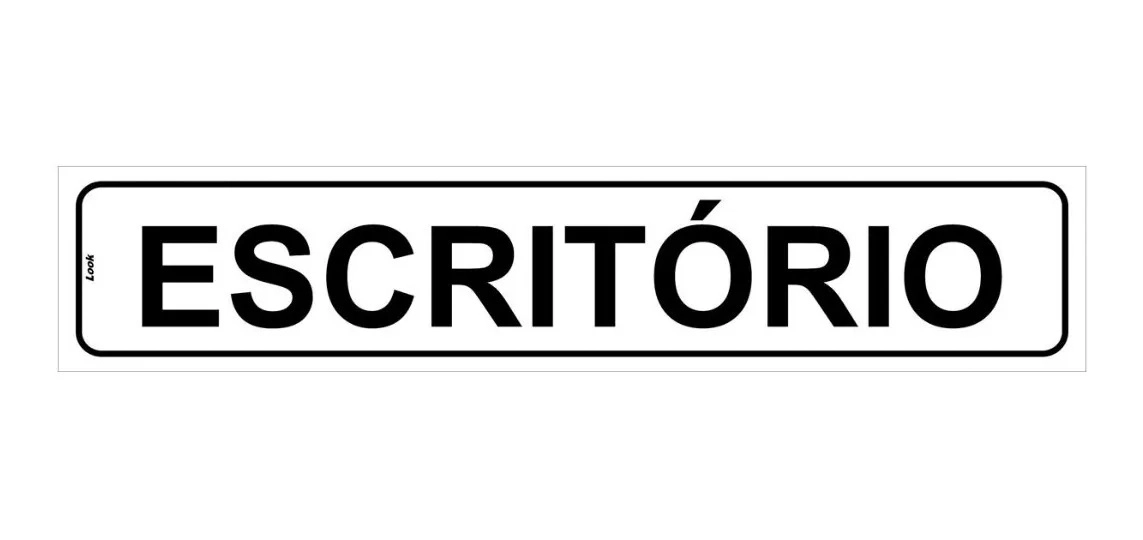 Placa  De Sinalização Setor Escritório Tamanho 5x25cm