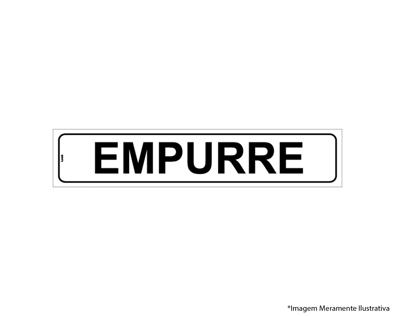 Placa De Sinalização Empurre Para Porta