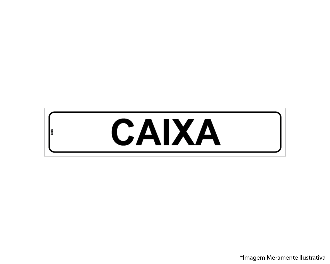 Placa De Sinalização Identificação Caixa Guichê Tamanho 5x25cm