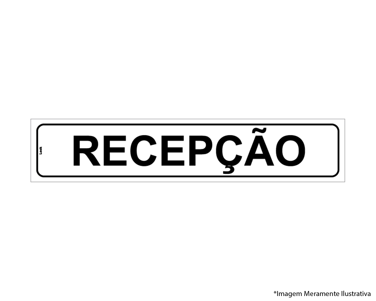 Placa De Sinalização Setor Departamento Recepção Tamanho 5x25cm