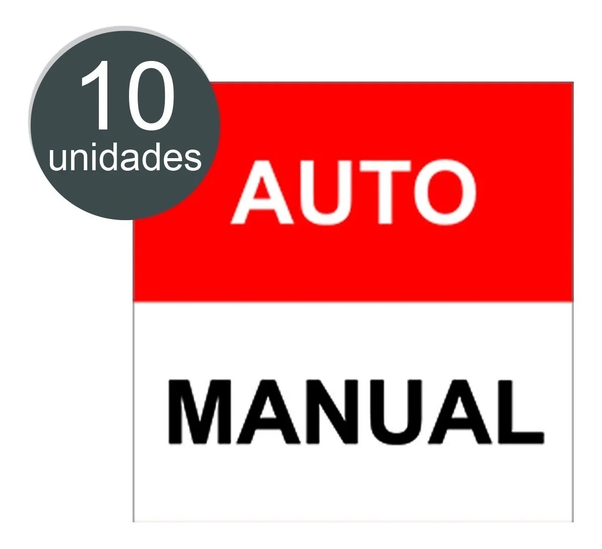 10 Etiquetas Adesivos Auto Automático Manual Automação Indústria Tamanho 5x25cm