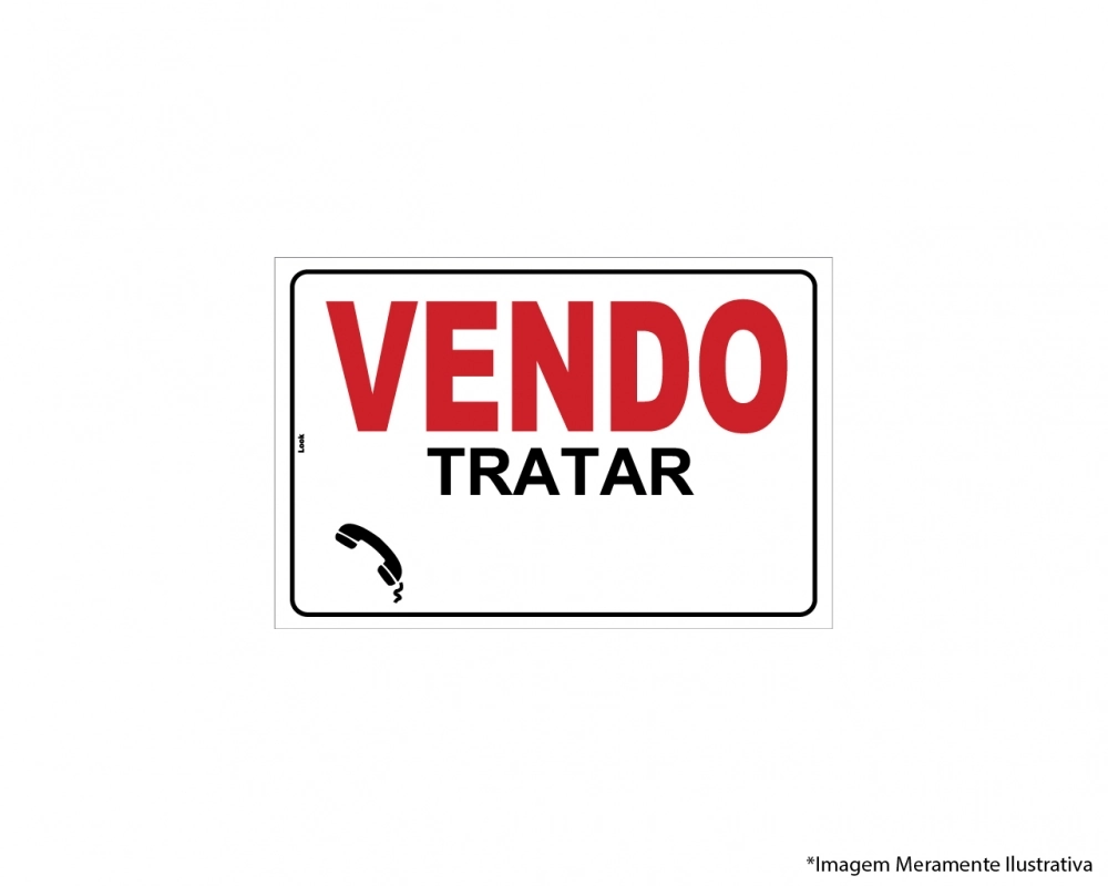 Placa Sinalização De Aviso Vendo Tratar Tamanho 20x30cm