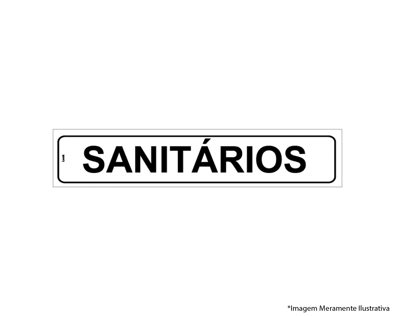 Placa De Sinalização Para Sanitário Unissex Para Porta Tamanho 5x25cm