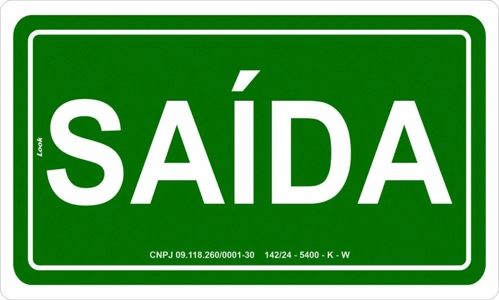 Placa Sinalização S12 Rota De Fuga Saída Fotoluminescente Tamanho 15x25cm