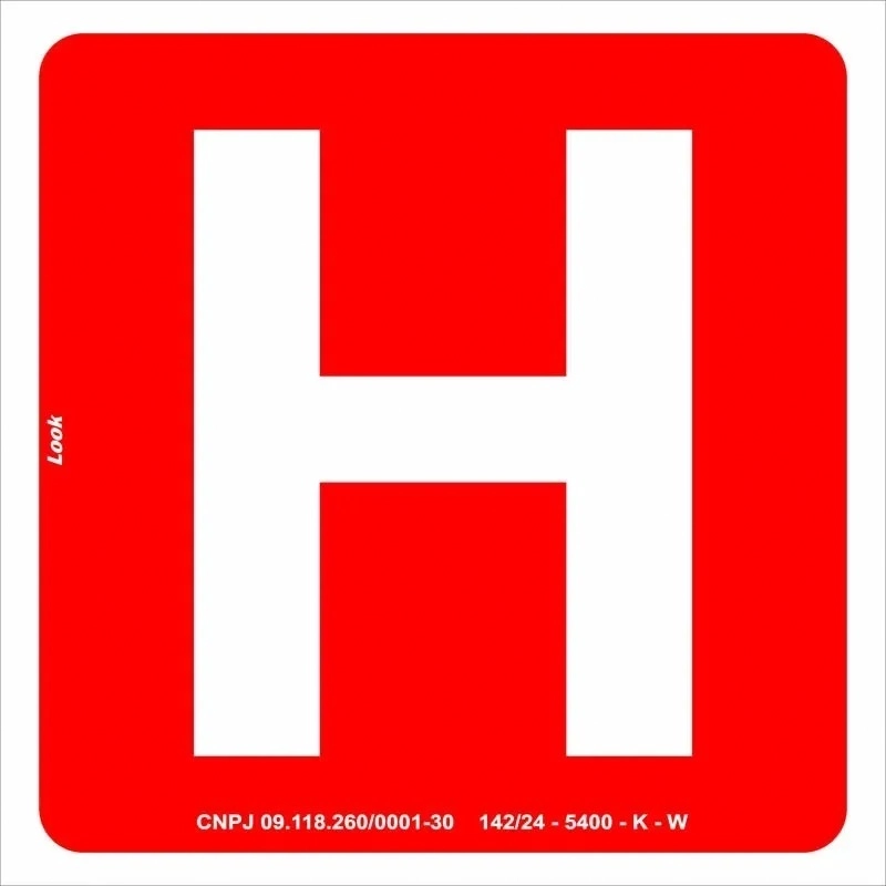 Placa Sinalização Hidrante De Incêndio Fotoluminescente E8 Tamanho 20x20cm