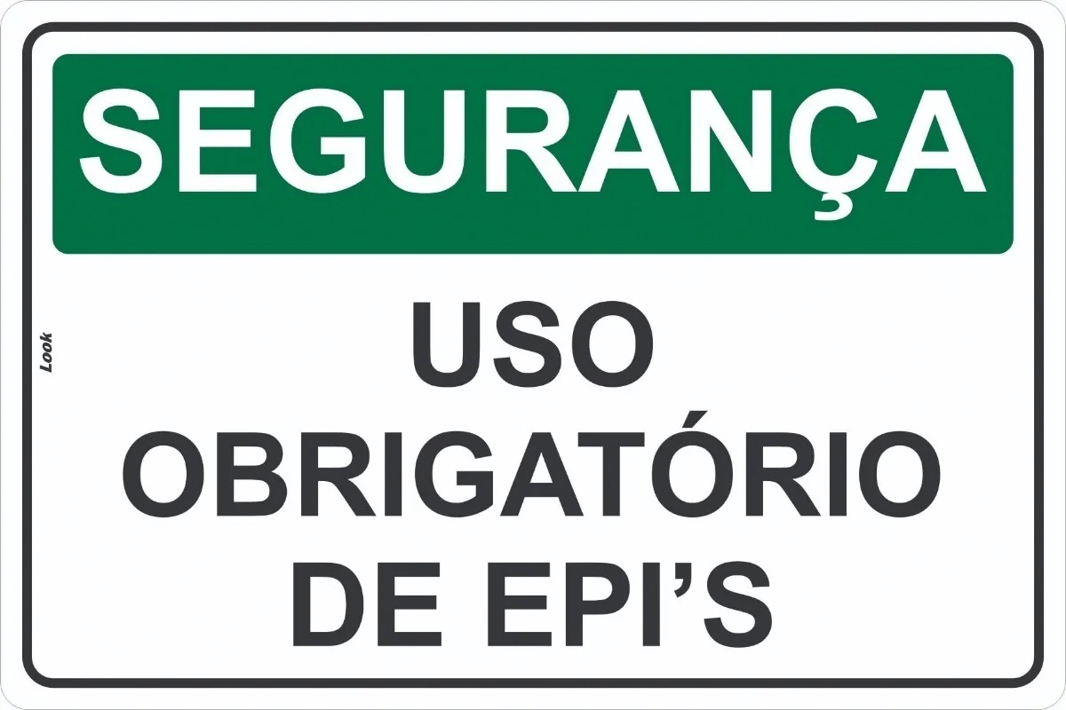 Placa Sinalização Segurança Uso Obrigatório Epi Tamanho 20x30cm