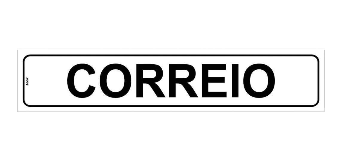 Placa Aviso Para Porta Correios Carta Correspondência Tamanho 5x25cm