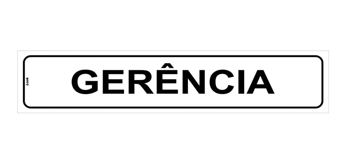 Placa De Sinalização Para Porta Setor De Gerência Tamanho 5x25cm