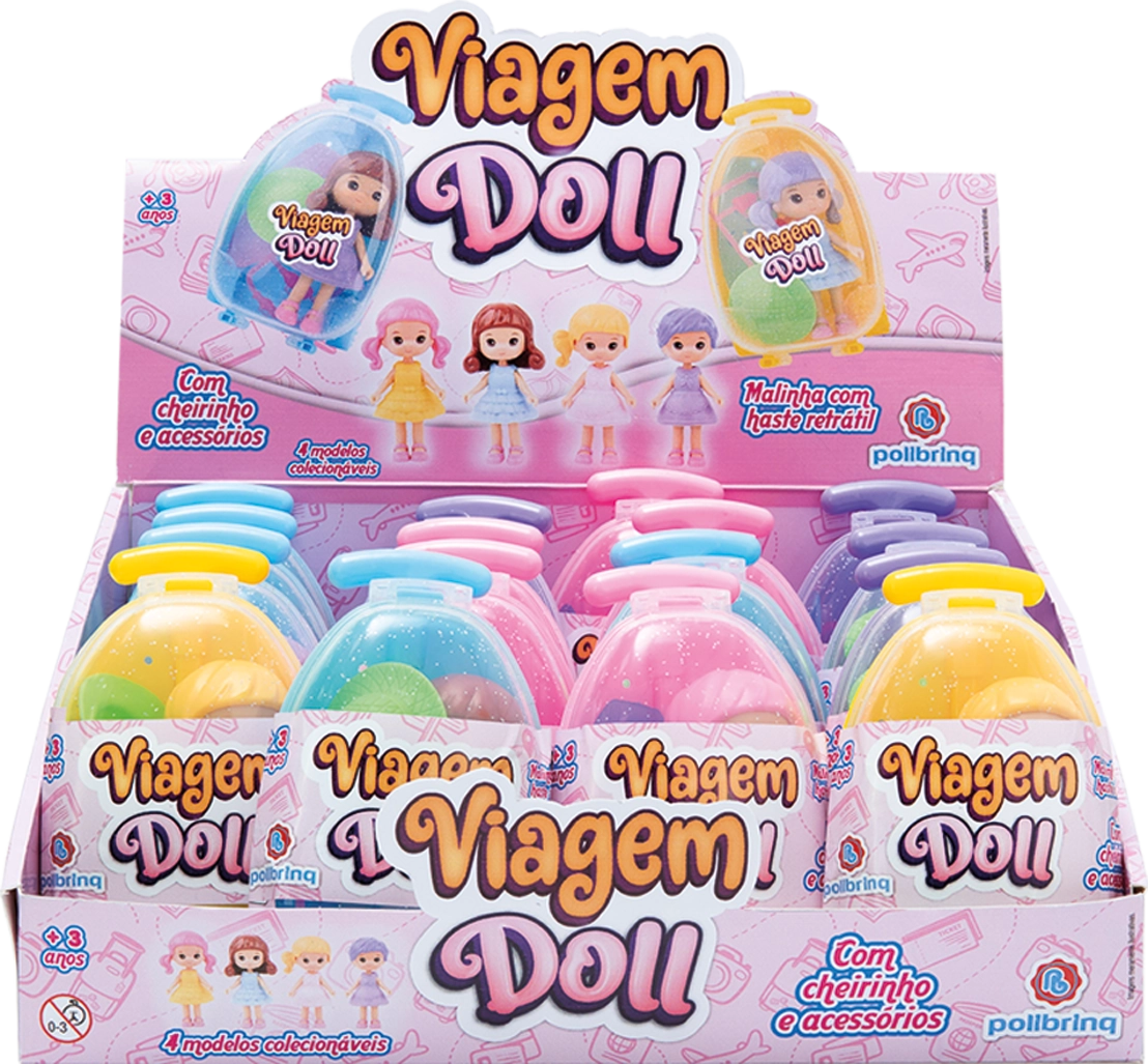 Kit Bonecas Viagem Doll Polibrinq