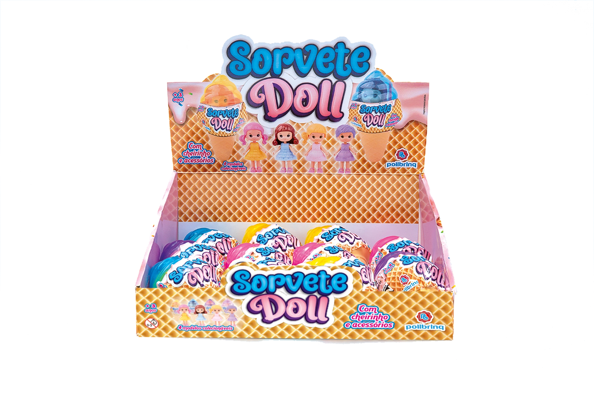 Kit Bonecas Sorvete Doll 9cm Macro Kb007