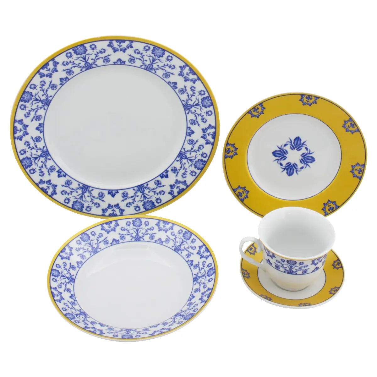 Aparelho De Jantar Aveiro Porcelana Indiana Neo Ud Premium Caixa 30 Peças