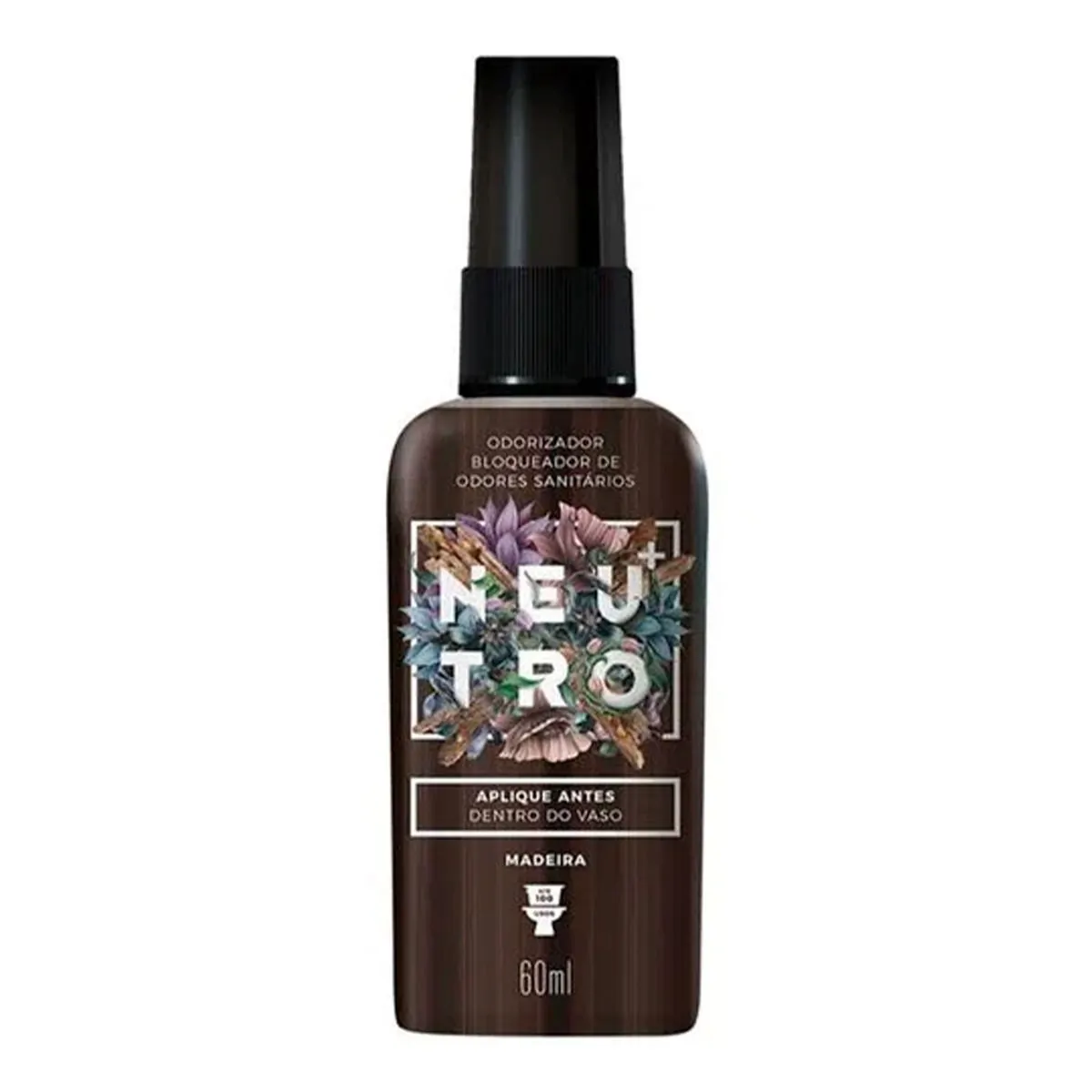 Bloqueador De Odores Sanitários Neutro Madeira 60ml