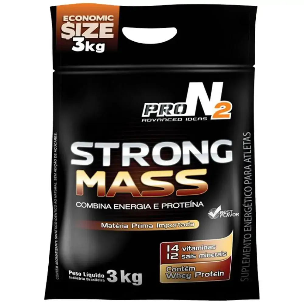 Strong Mass Triple Choc/bau E Mix Frutas Pronutrition