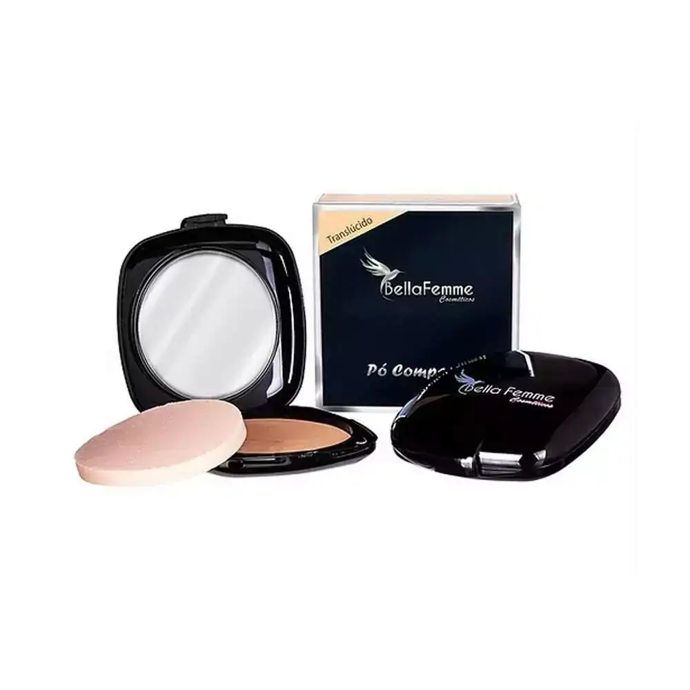 Pó Compacto Luxo Tons Sortidos Bella Femme
