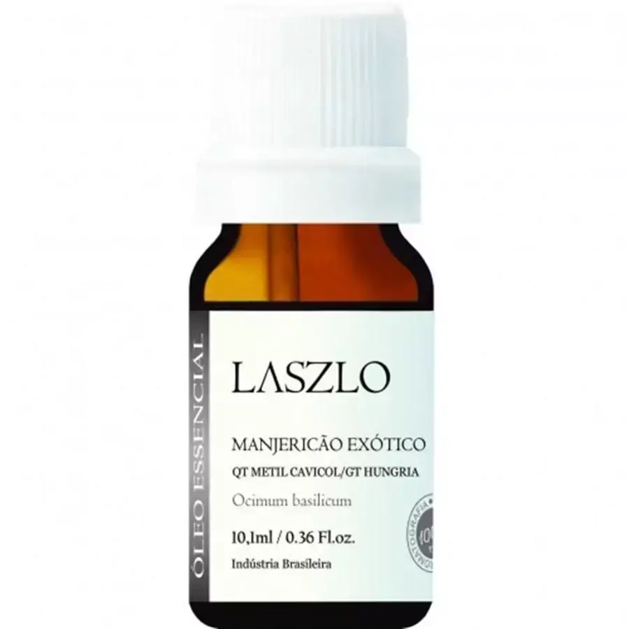Óleo Essencial de Manjericão Exótico QT Metil Cavicol GT Hungria 10,1ml Laszlo