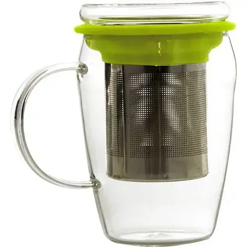 Caneca Com Infusor Verde Aço The Gourmet Tea