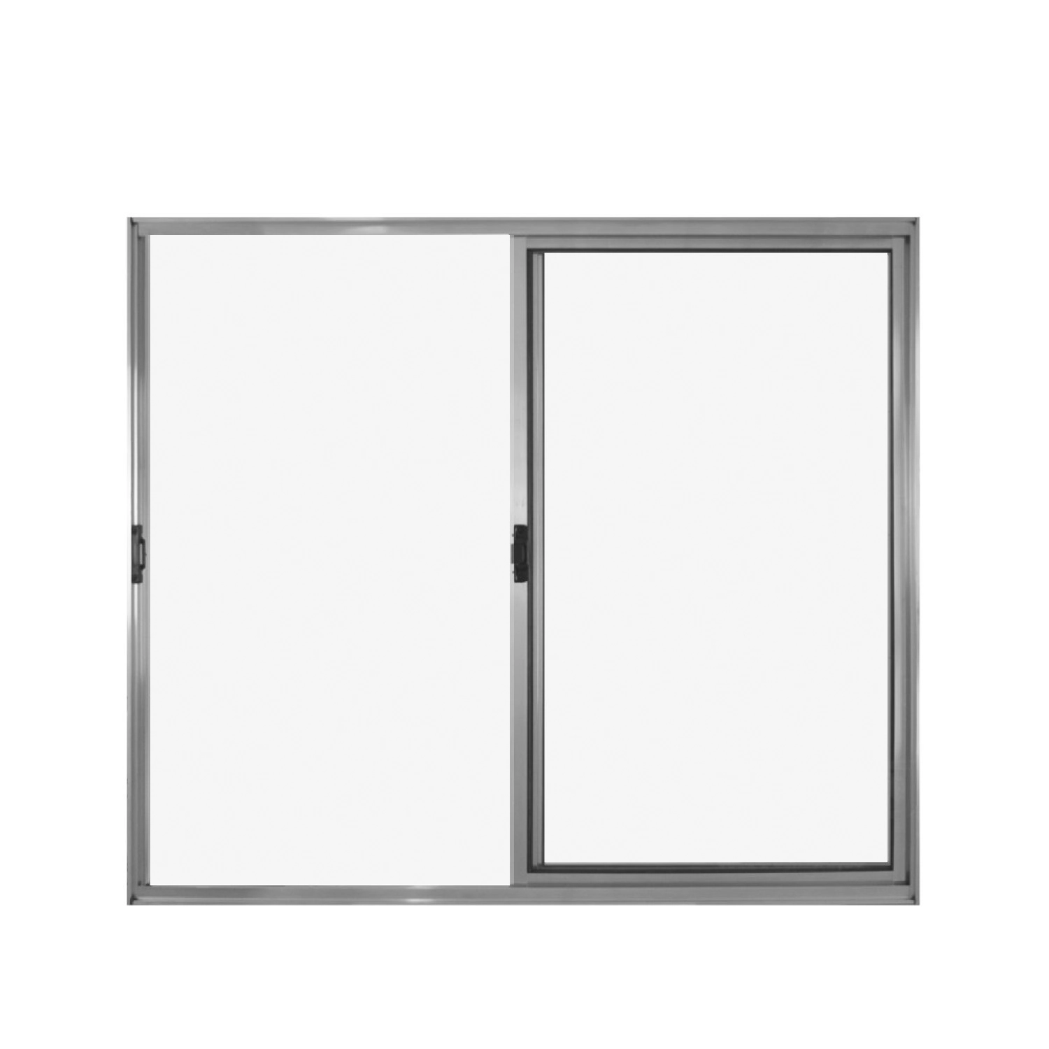 Janela De Alumínio De Correr 100x120cm 2 Folhas Hale Esquadrias Prata