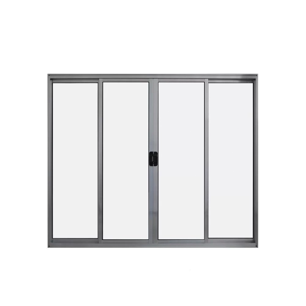 Janela De Alumínio De Correr 100x150cm 4 Folhas Hale Esquadrias Prata