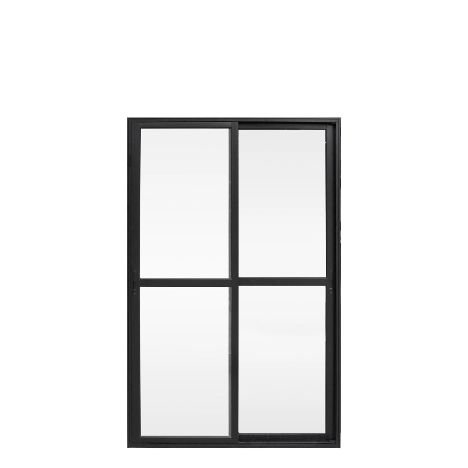 Porta De Alumínio 150x210cm 2 Folhas Hale Esquadrias Preto