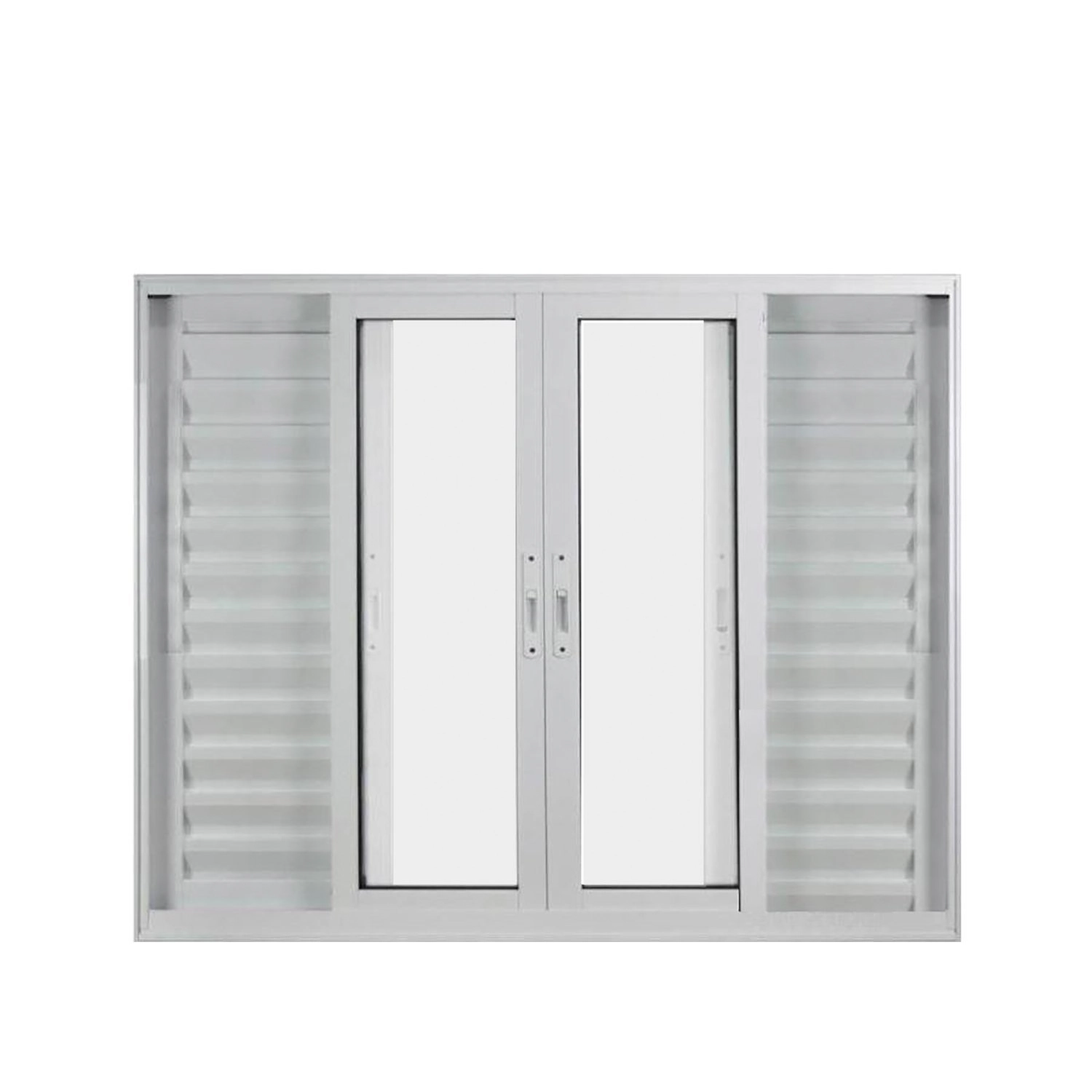 Janela De Alumínio Veneziana 100x100cm 6 Folhas Suprema Hale Esquadrias Branco