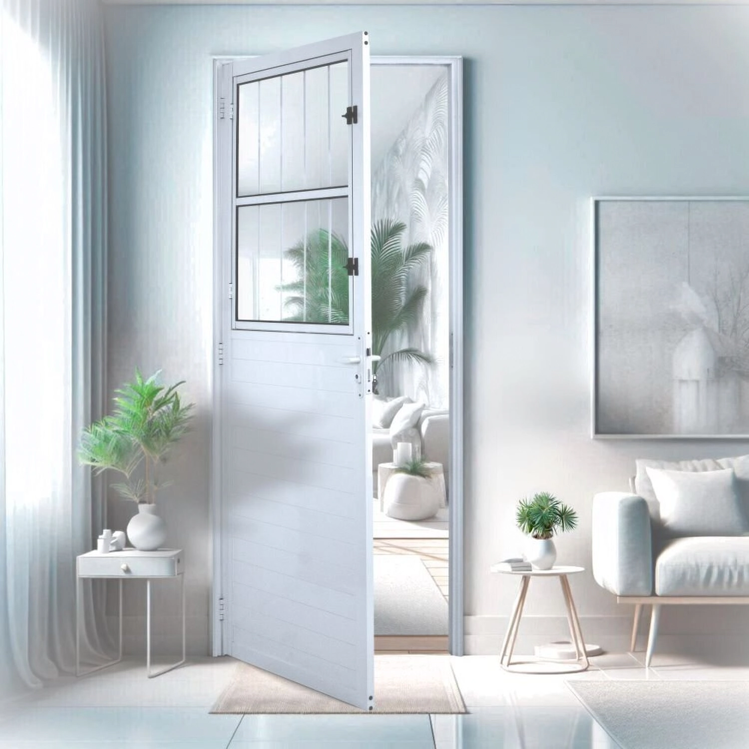 Porta Social Lambril Alumínio 2,10 X 90 Branco Abertura Direita Branco