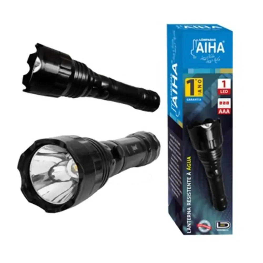 Lanterna Portatil Aiha Preta 1 Led