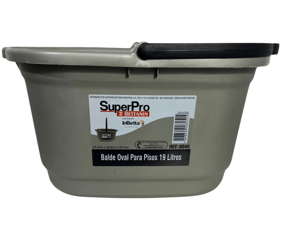 Balde Oval Grande Mop Super Pro Bettanin Prof 19 Lt