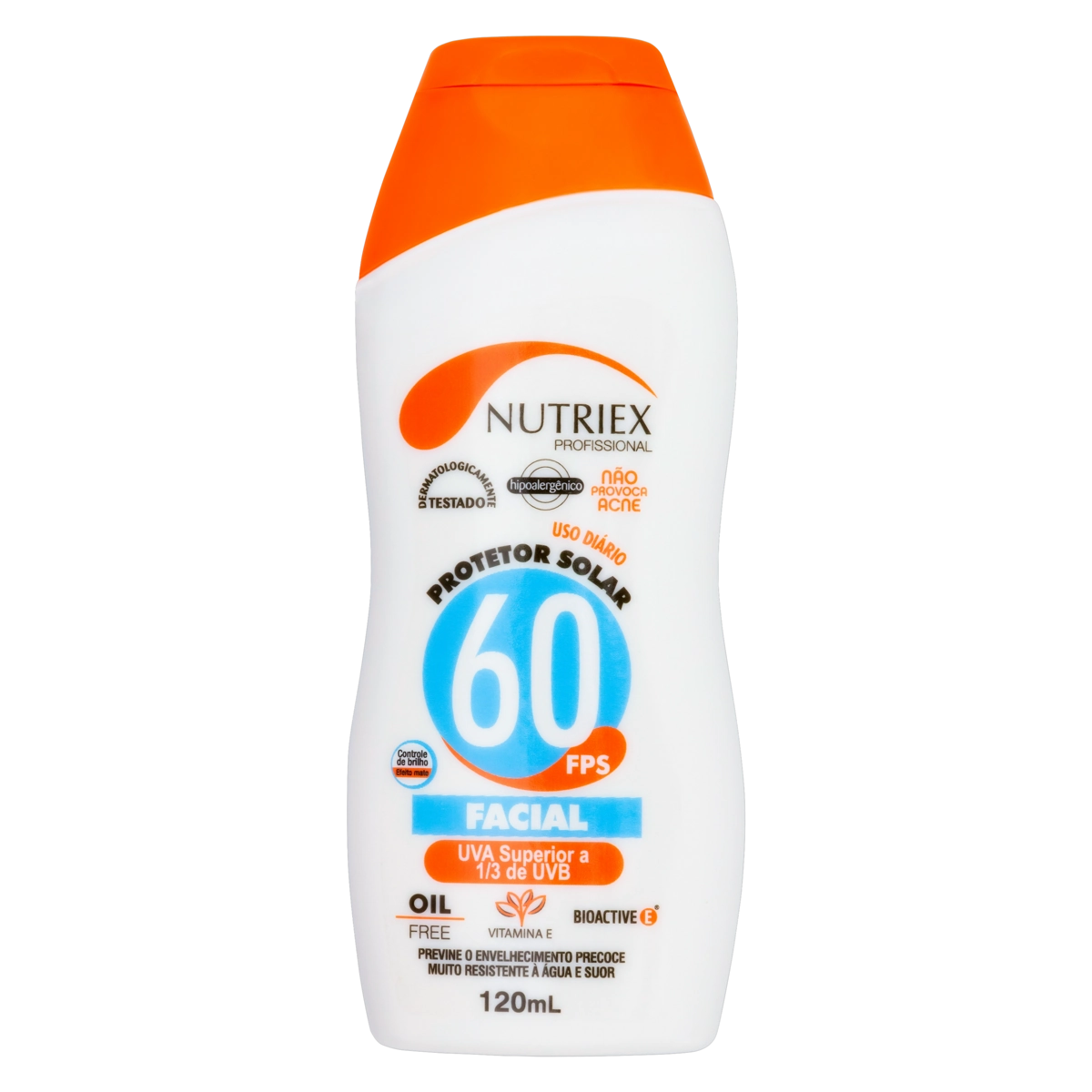 Protetor Solar Facial Fps 60 Nutriex Profissional Frasco 120ml
