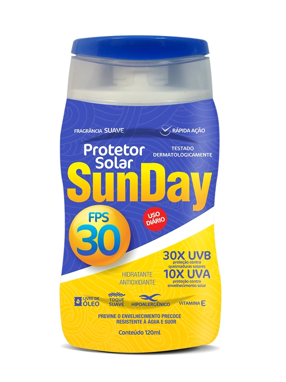 Protetor Solar Fps 30 Sunday Frasco 120ml