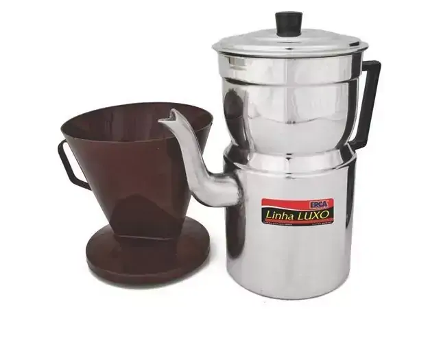 Cafeteira Nº 2 Metal c/ Porta Filtro 31x25 Linha Luxo, Erca Alumínios 086 - 42476