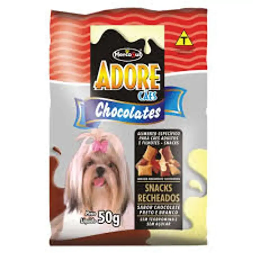 Snacks Hercosul Adore Para Cães Adultos E Filhotes Sabor Chocolate