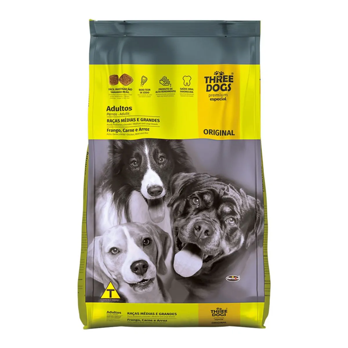 Racao P/cao Three Dogs Original M/d3000g